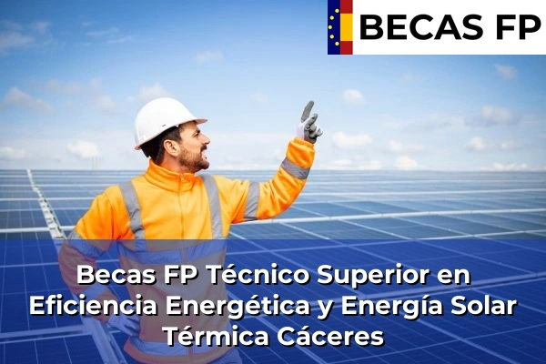 Becas FP Técnico Superior en Eficiencia Energética y Energía Solar Térmica en Cáceres