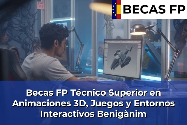 Becas FP Técnico Superior en Animaciones 3D, Juegos y Entornos Interactivos en Benigànim