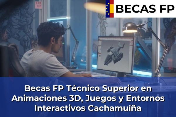 Becas FP Técnico Superior en Animaciones 3D, Juegos y Entornos Interactivos en Cachamuíña