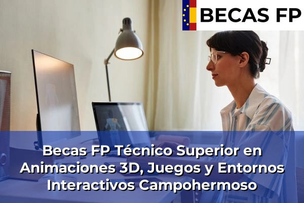 Becas FP Técnico Superior en Animaciones 3D, Juegos y Entornos Interactivos en Campohermoso