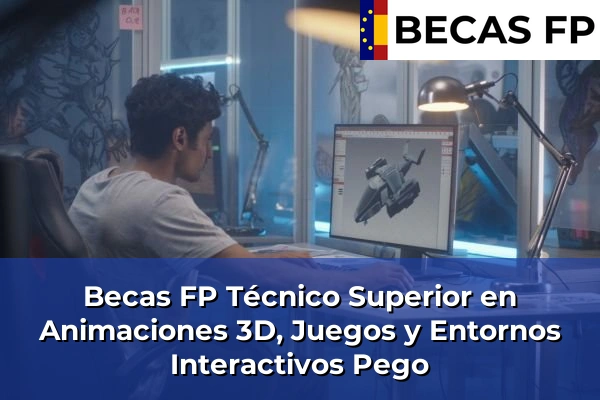 Becas FP Técnico Superior en Animaciones 3D, Juegos y Entornos Interactivos en Pego