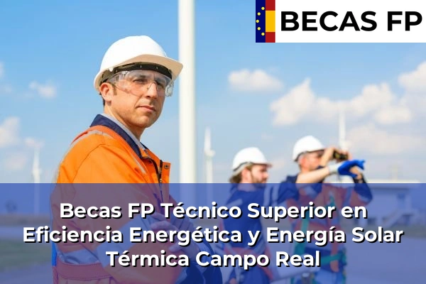 Becas FP Técnico Superior en Eficiencia Energética y Energía Solar Térmica en Campo Real