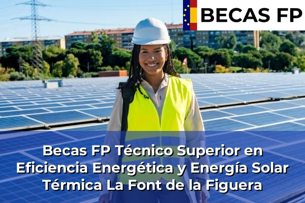 Becas FP Técnico Superior en Eficiencia Energética y Energía Solar Térmica en La Font de la Figuera