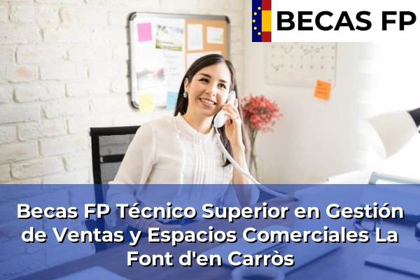 Becas FP Técnico Superior en Gestión de Ventas y Espacios Comerciales en Valencia 104 Becas FP Técnico Superior en Gestión de Ventas y Espacios Comerciales en La Font d'en Carròs