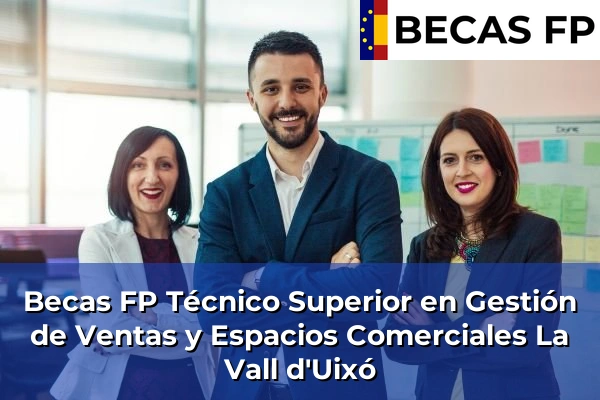 Becas FP Técnico Superior en Gestión de Ventas y Espacios Comerciales en La Vall d'Uixó