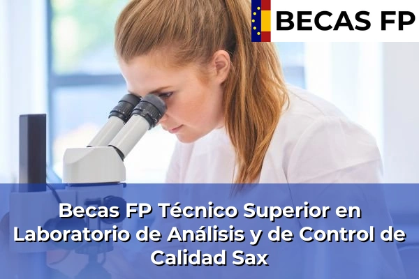 Becas FP Técnico Superior en Laboratorio de Análisis y de Control de Calidad en Alicante 79 Becas FP Técnico Superior en Laboratorio de Análisis y de Control de Calidad en Sax